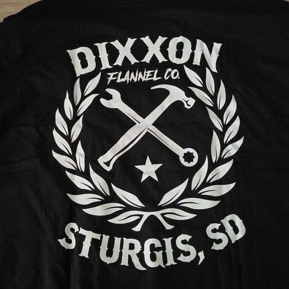 Dixxon Flannel Co Sketchy White Crest Sturgis Black T Shirt. NWT  XL - Picture 1 of 3